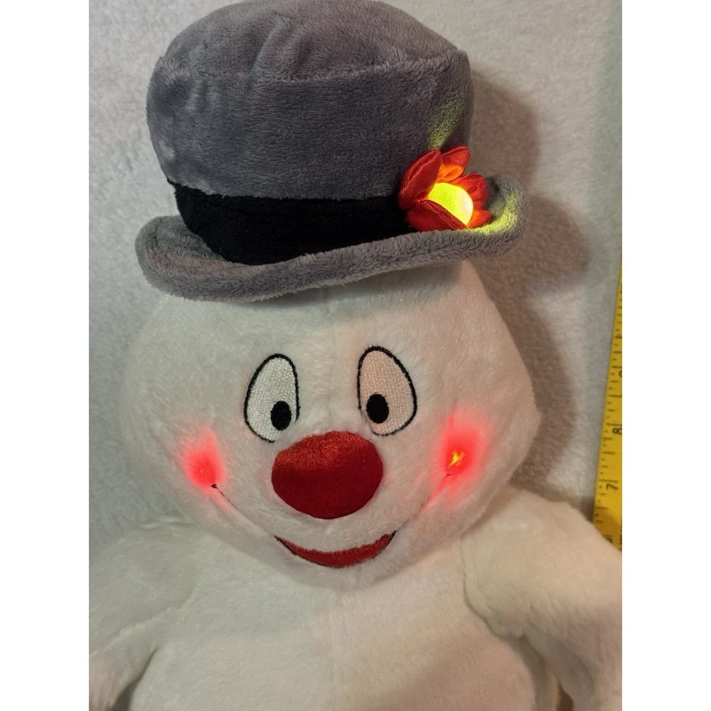 Build a Bear Frosty the Snowman Christmas Cheeks Lights Sound Plush Stuffed